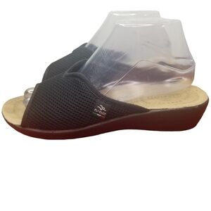 Fly Flot black mesh comfort slides sandals